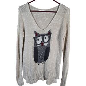 Abercrombie & Fitch Sweater Womens Small Owl Knit